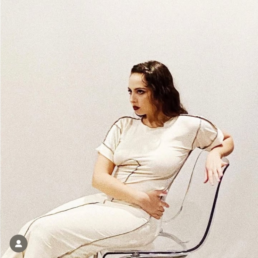 Grind and Glaze Line Dress in crème, size large.